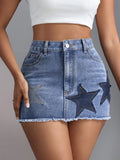 mini falda denim star