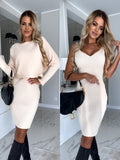 Women Slim Fit Ribbed Knit Dress